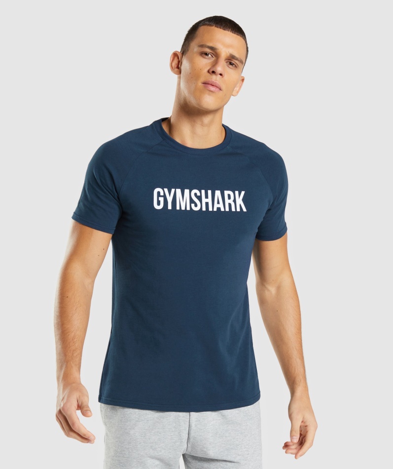 Gymshark Apollo T-skjorte Menn Marine