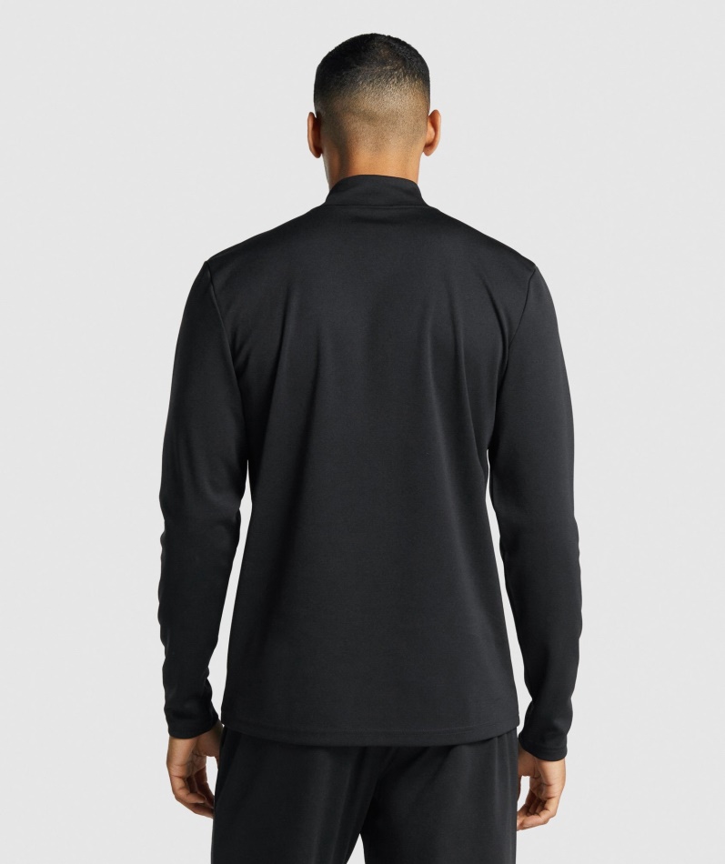 Gymshark Ankomst 1/4 Genser Med Glidelås Svart