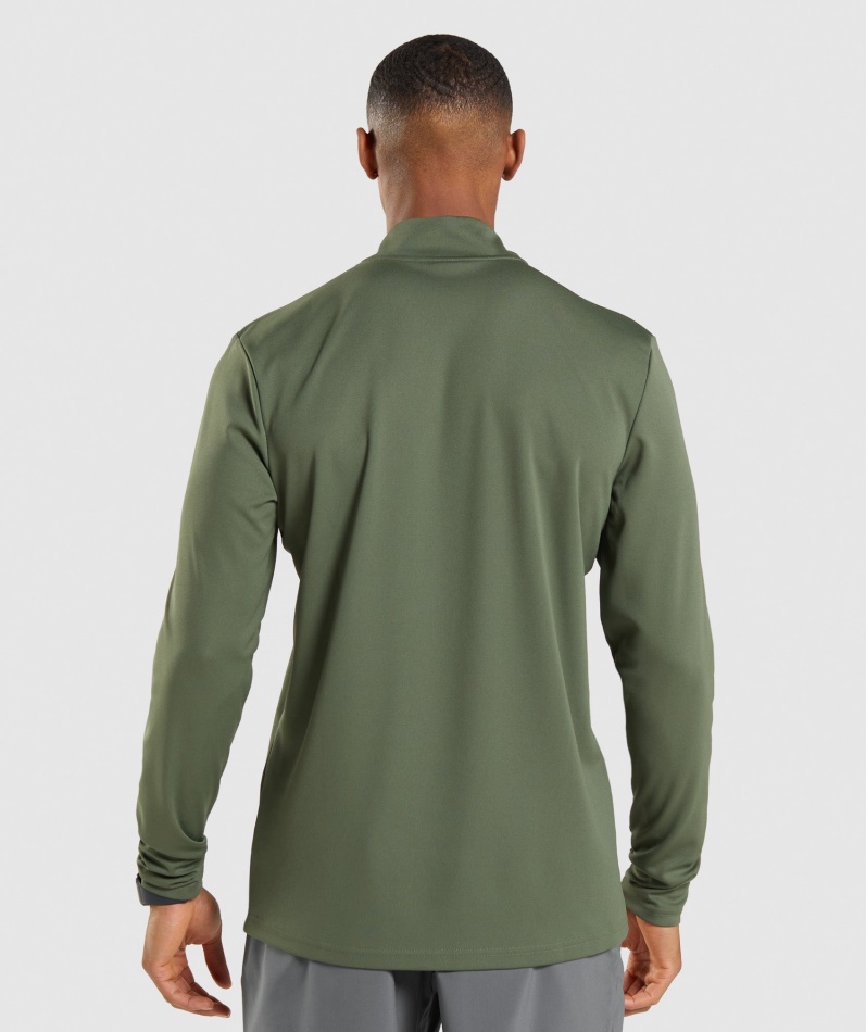 Gymshark Ankomst 1/4 Zip Pullover Kjerne Oliven