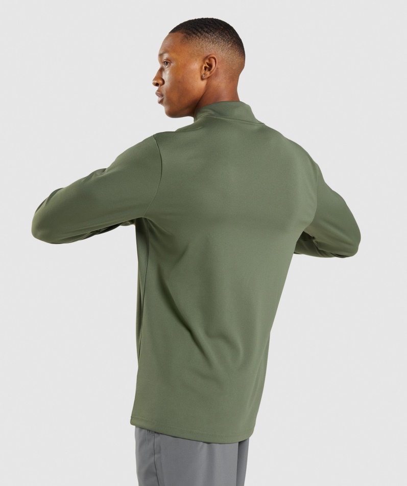 Gymshark Ankomst 1/4 Zip Pullover Kjerne Oliven
