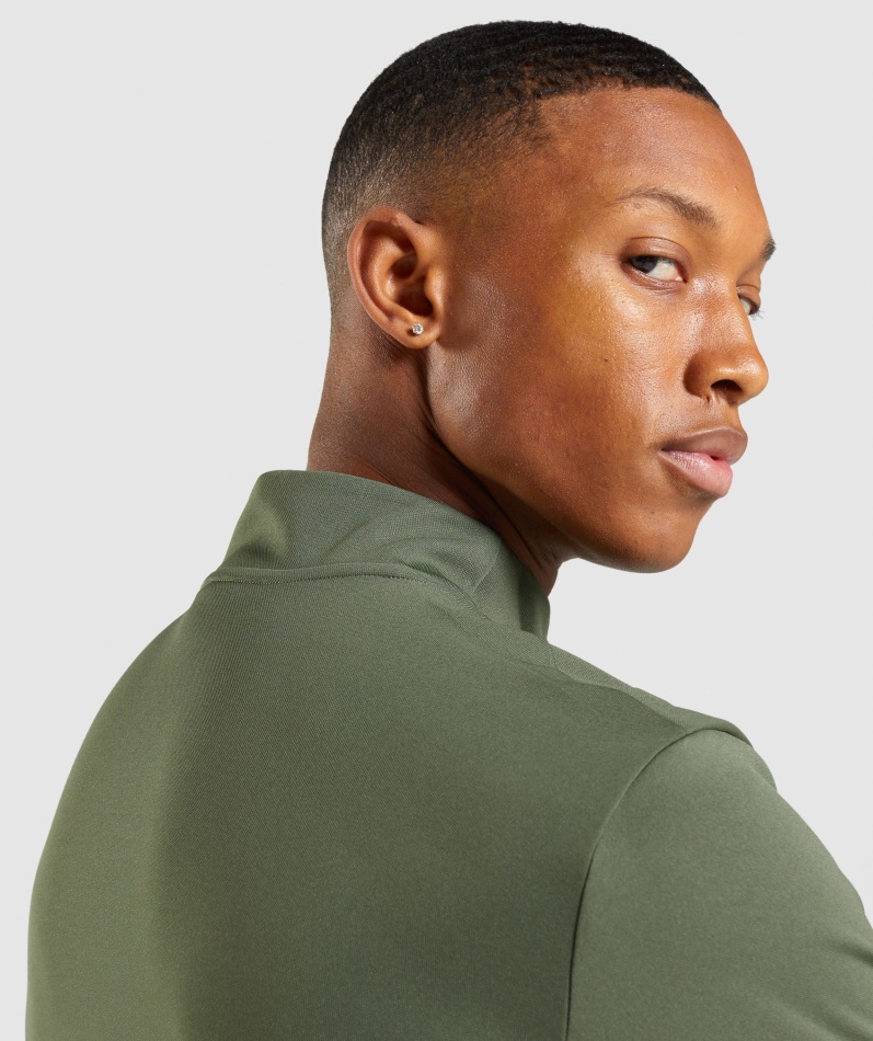 Gymshark Ankomst 1/4 Zip Pullover Kjerne Oliven