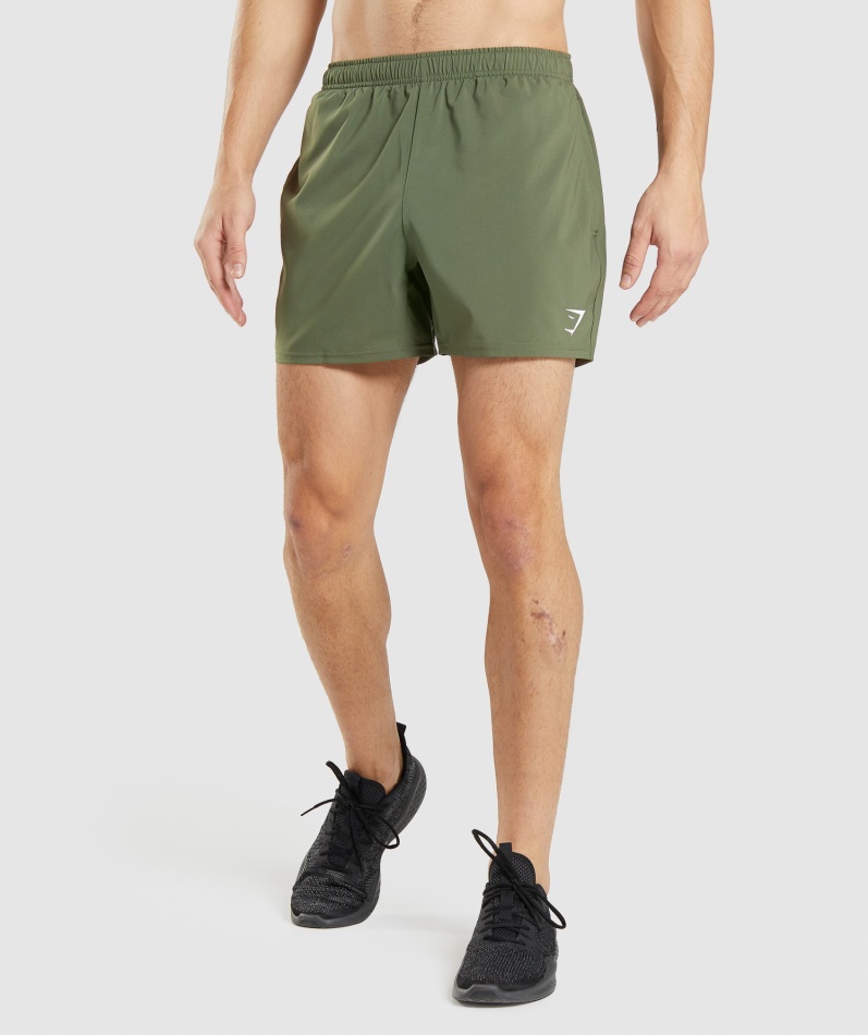 Gymshark Ankomst 5" Shorts Core Oliven