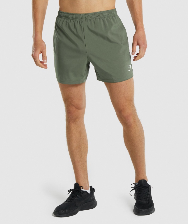 Gymshark Ankomst 5" Shorts Grønn