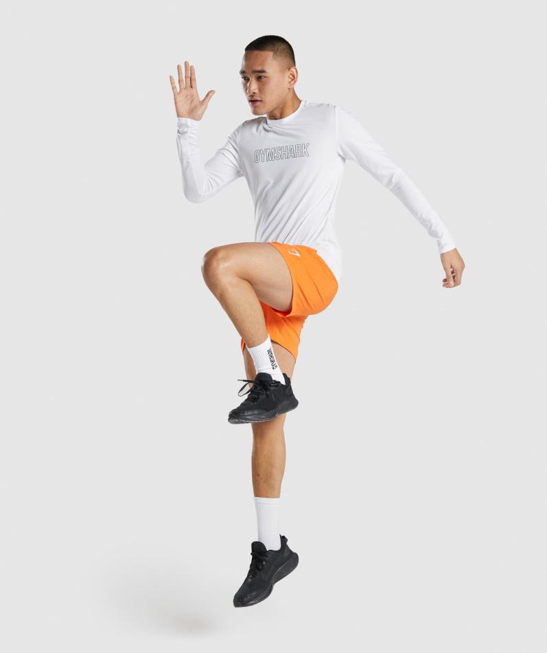 Gymshark Ankomst Grafisk Langermet T-skjorte Hvit