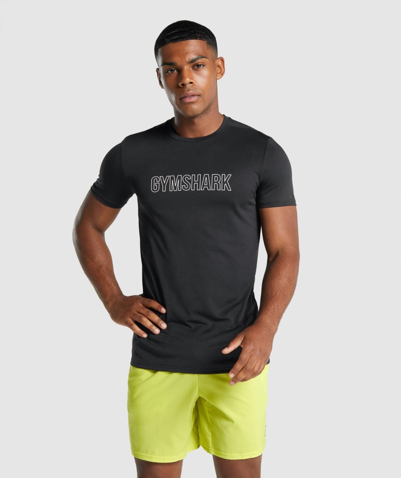 Gymshark Ankomst Grafisk T-skjorte Svart