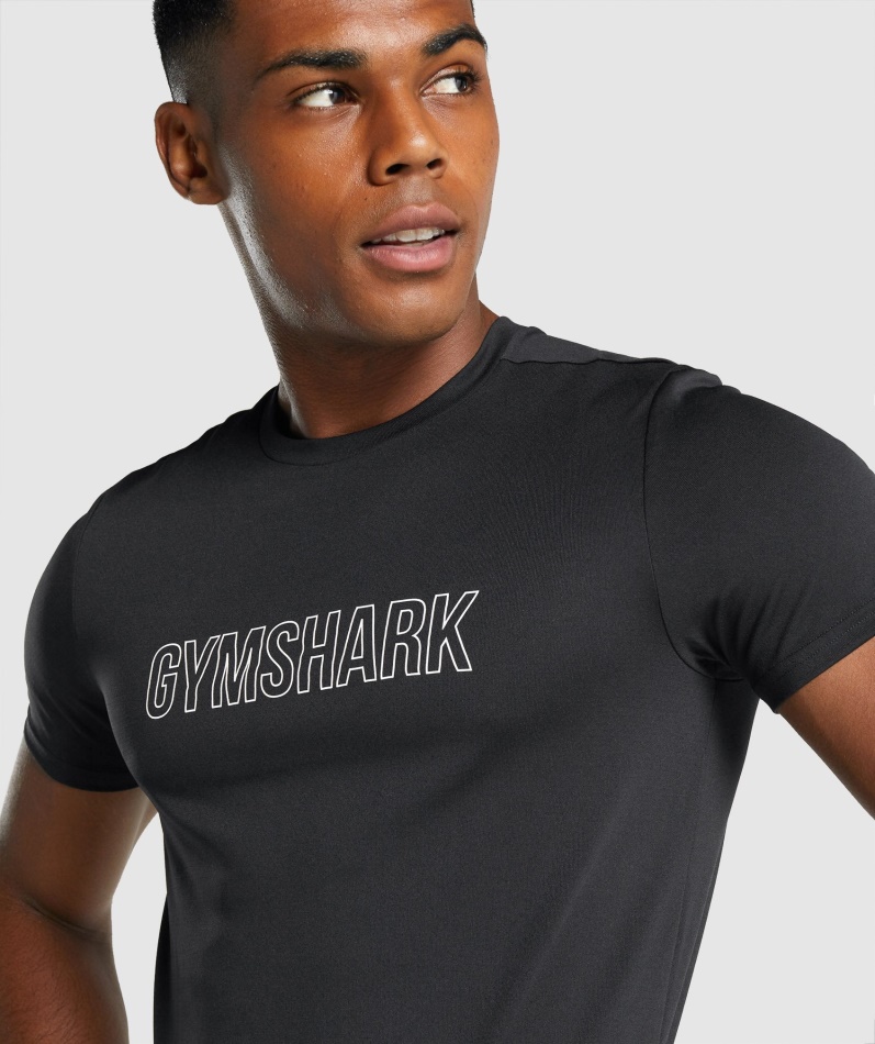 Gymshark Ankomst Grafisk T-skjorte Svart