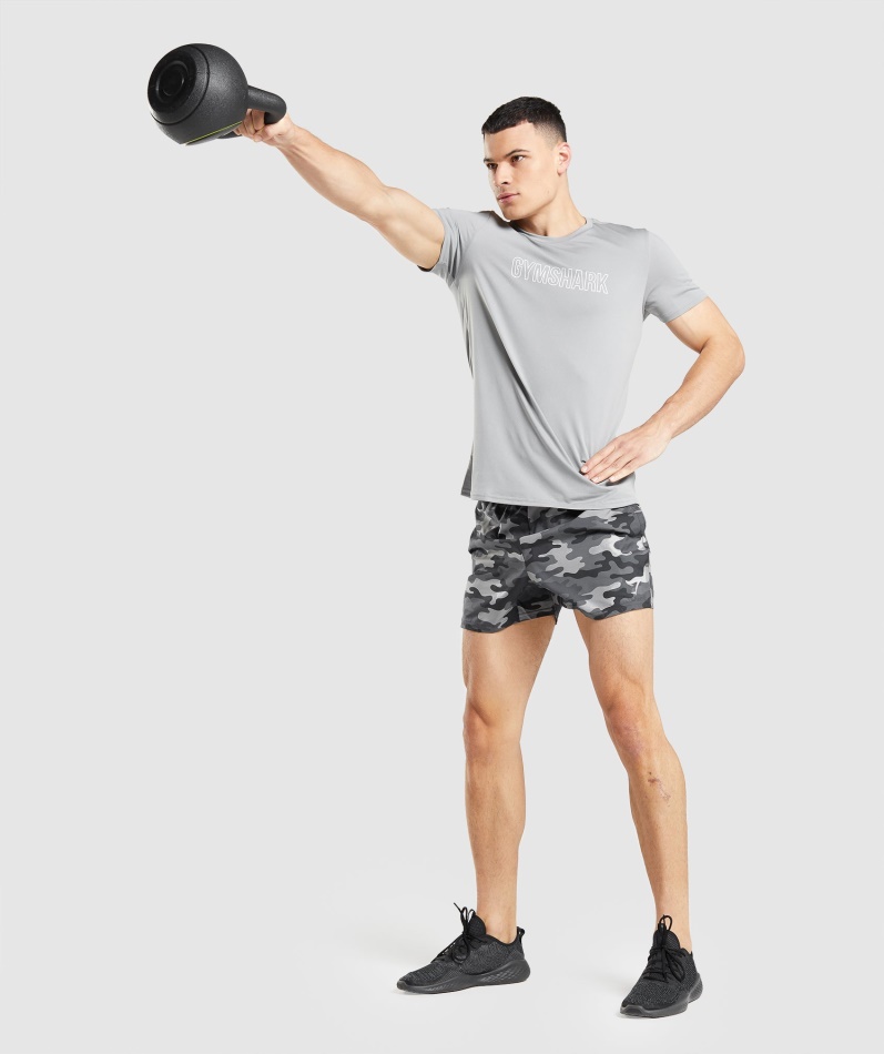 Gymshark Ankomst Grafisk T-skjorte Smokey Grå
