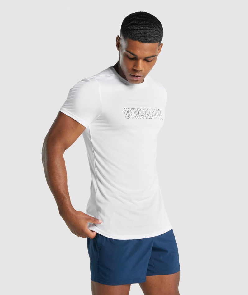 Gymshark Ankomst Grafisk T-skjorte Hvit