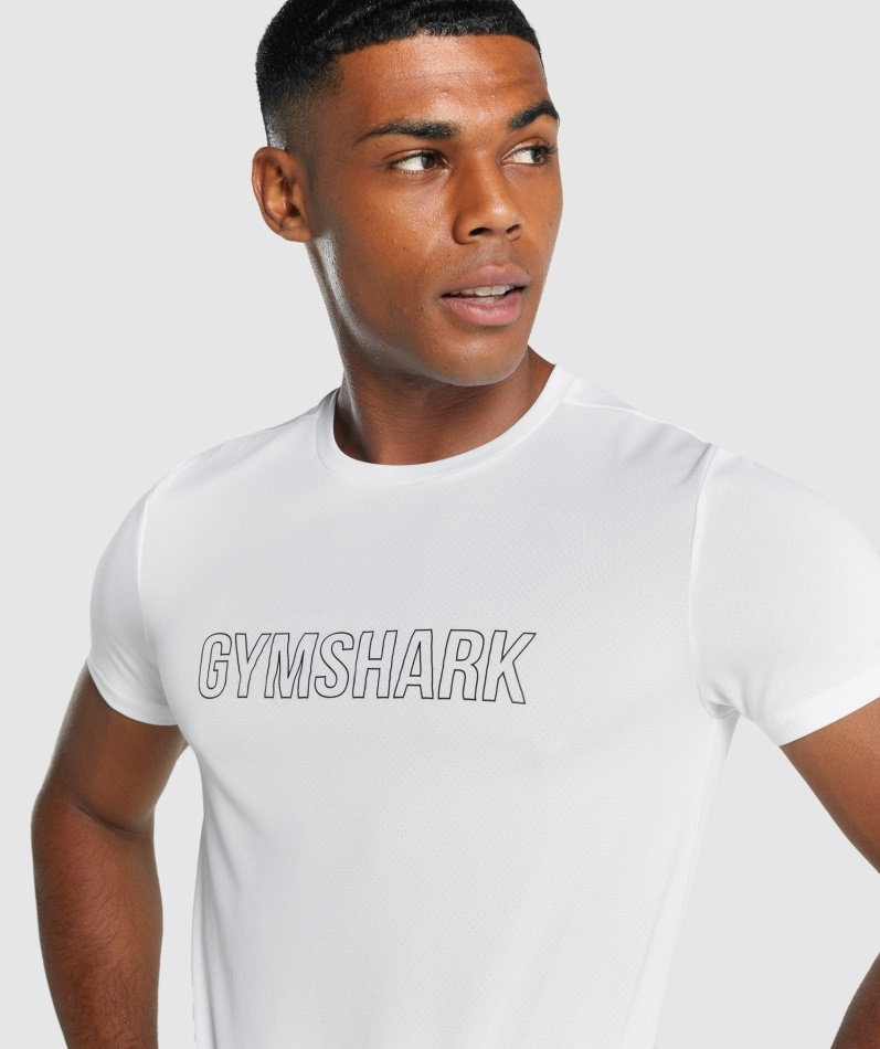 Gymshark Ankomst Grafisk T-skjorte Hvit