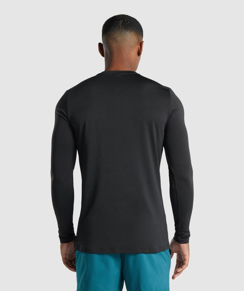 Gymshark Ankomst Langermet Grafisk T-skjorte Svart