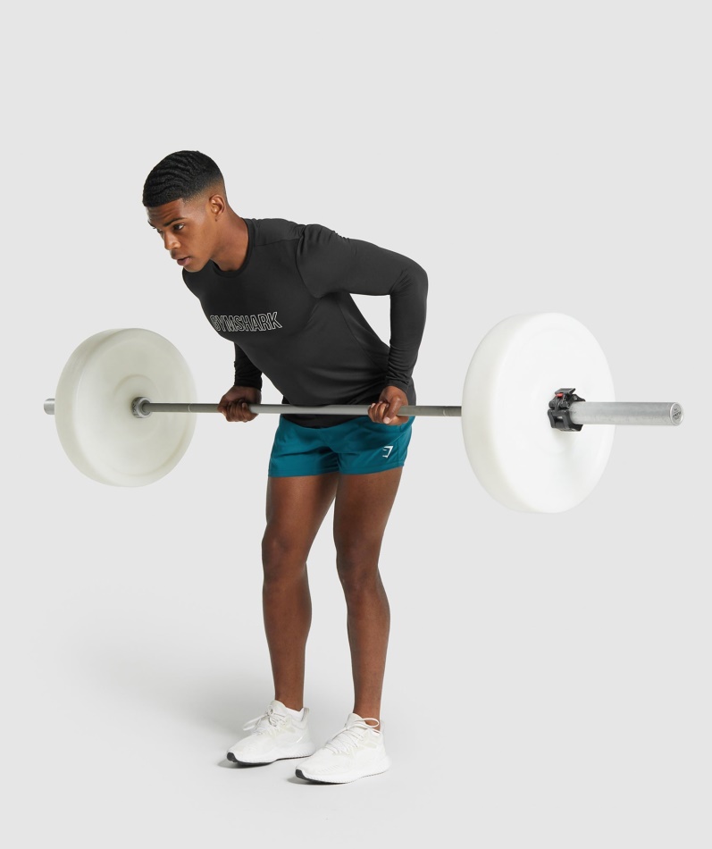 Gymshark Ankomst Langermet Grafisk T-skjorte Svart