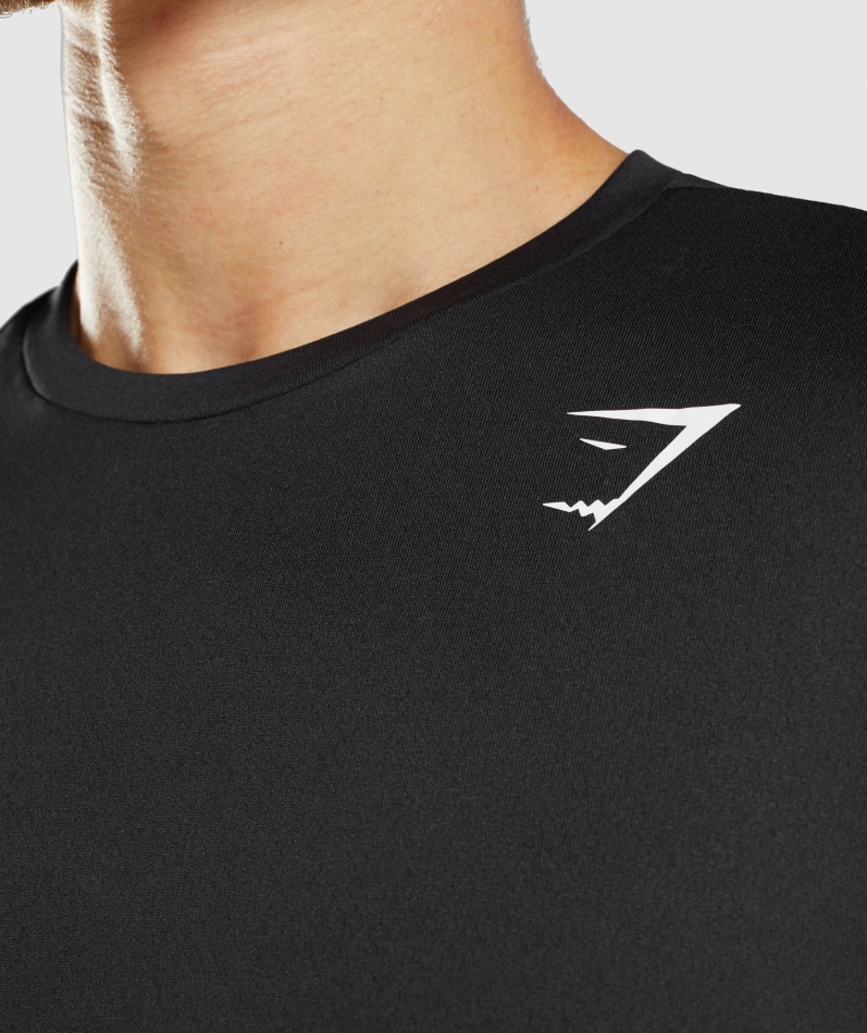 Gymshark Ankomst Langermet T-skjorte Svart