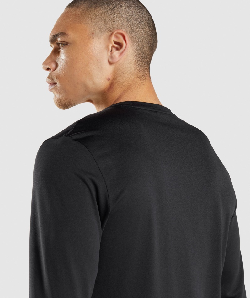Gymshark Ankomst Langermet T-skjorte Svart