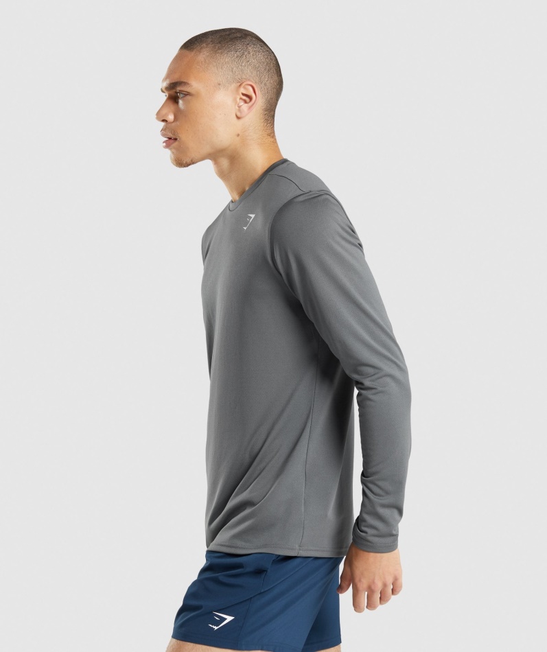 Gymshark Ankomst Langermet T-skjorte Kull