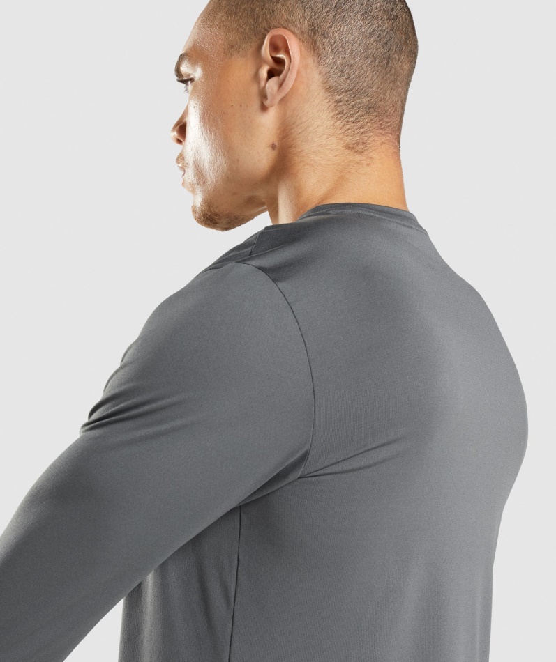Gymshark Ankomst Langermet T-skjorte Kull