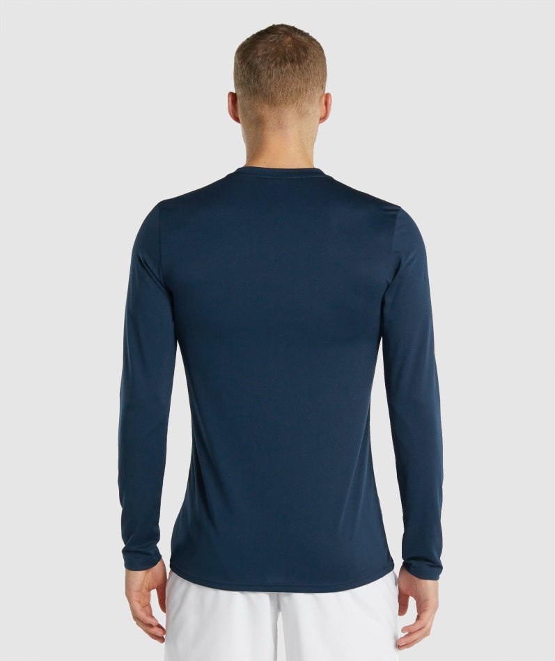 Gymshark Ankomst Langermet T-skjorte Marine