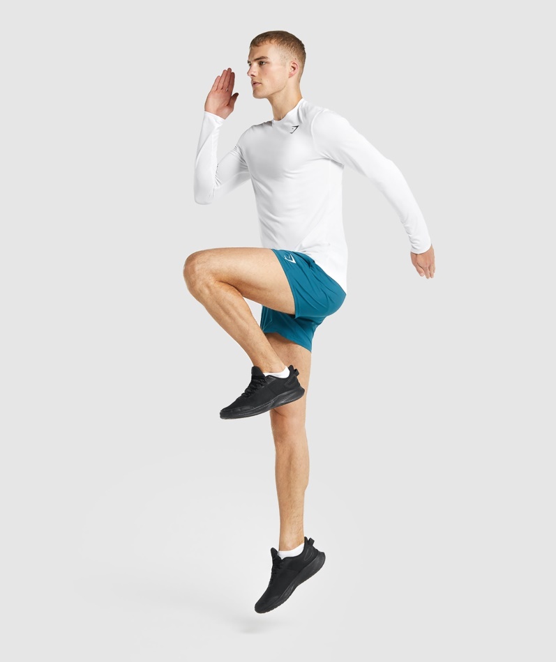 Gymshark Ankomst Langermet T-skjorte Hvit