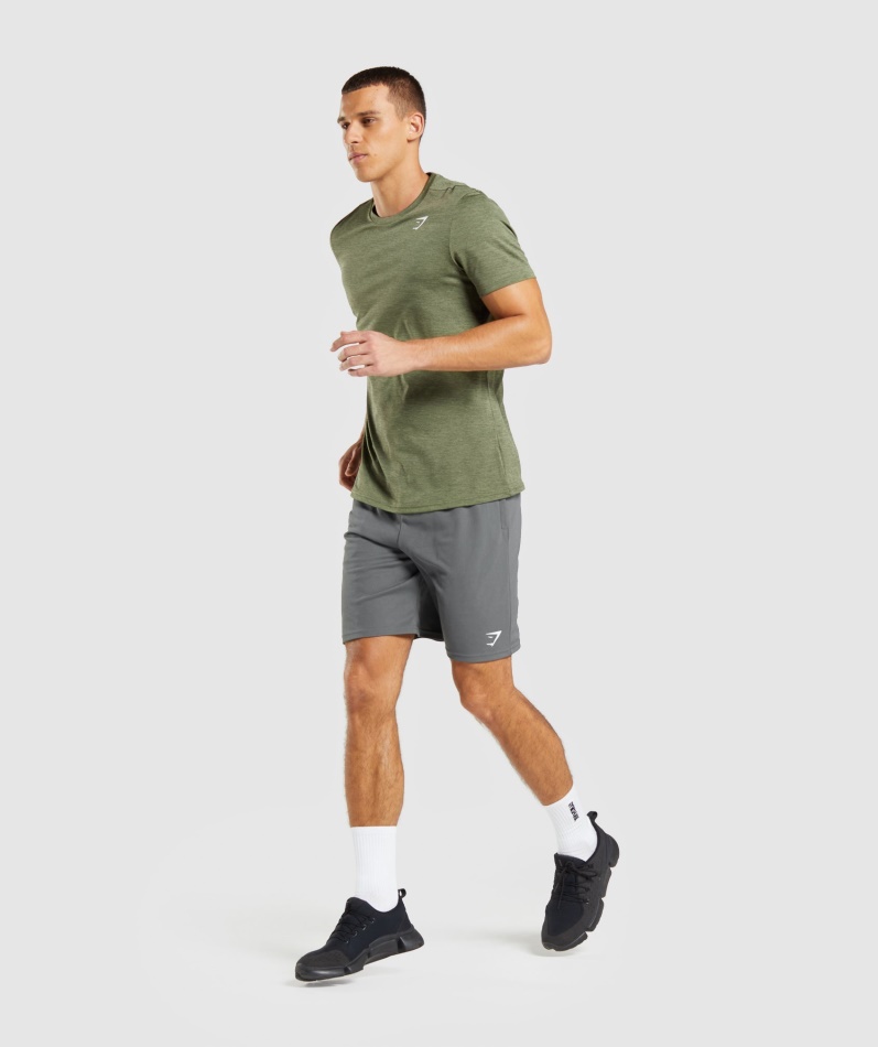 Gymshark Ankomst Mergel T-skjorte Kjerne Oliven-oliven Mergel