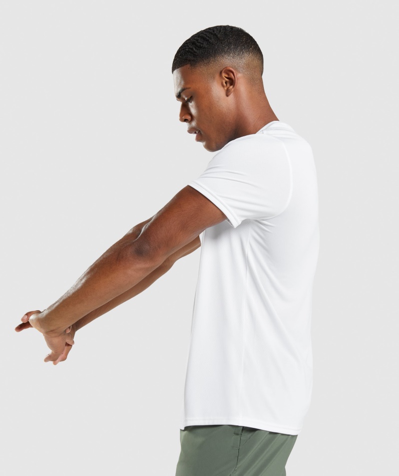 Gymshark Ankomst Normal Passform T-skjorte Hvit