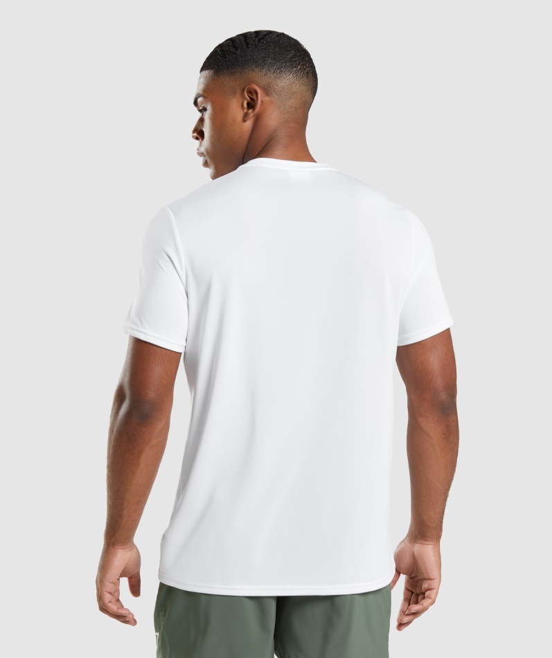 Gymshark Ankomst Normal Passform T-skjorte Hvit