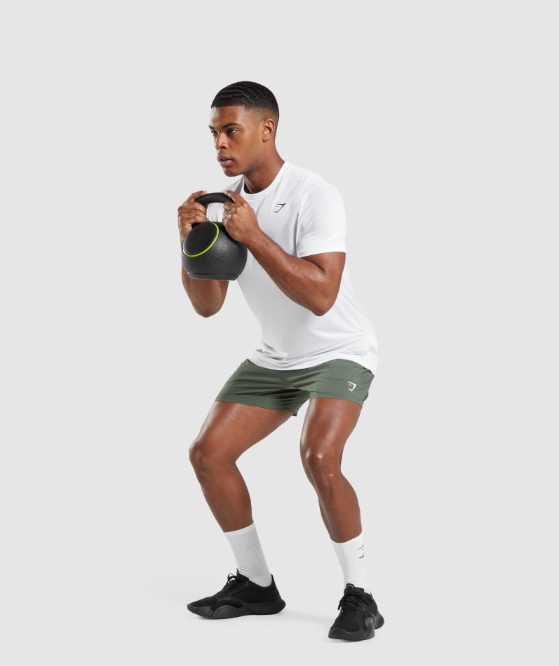 Gymshark Ankomst Normal Passform T-skjorte Hvit
