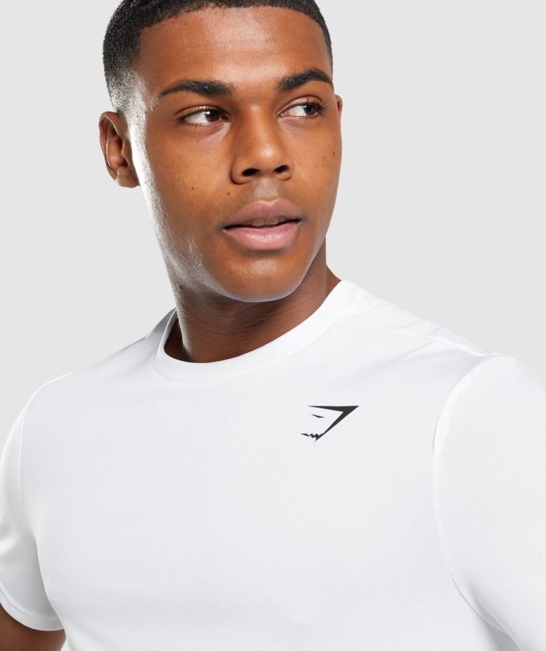 Gymshark Ankomst Normal Passform T-skjorte Hvit