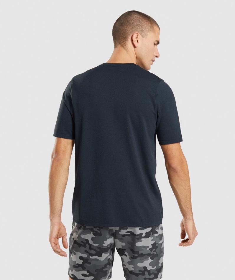 Gymshark Ankomst Sømløs T-skjorte Marine