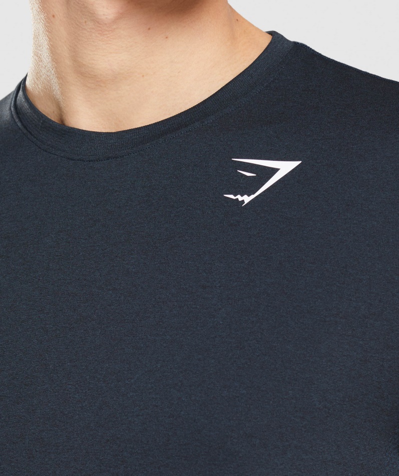 Gymshark Ankomst Sømløs T-skjorte Marine