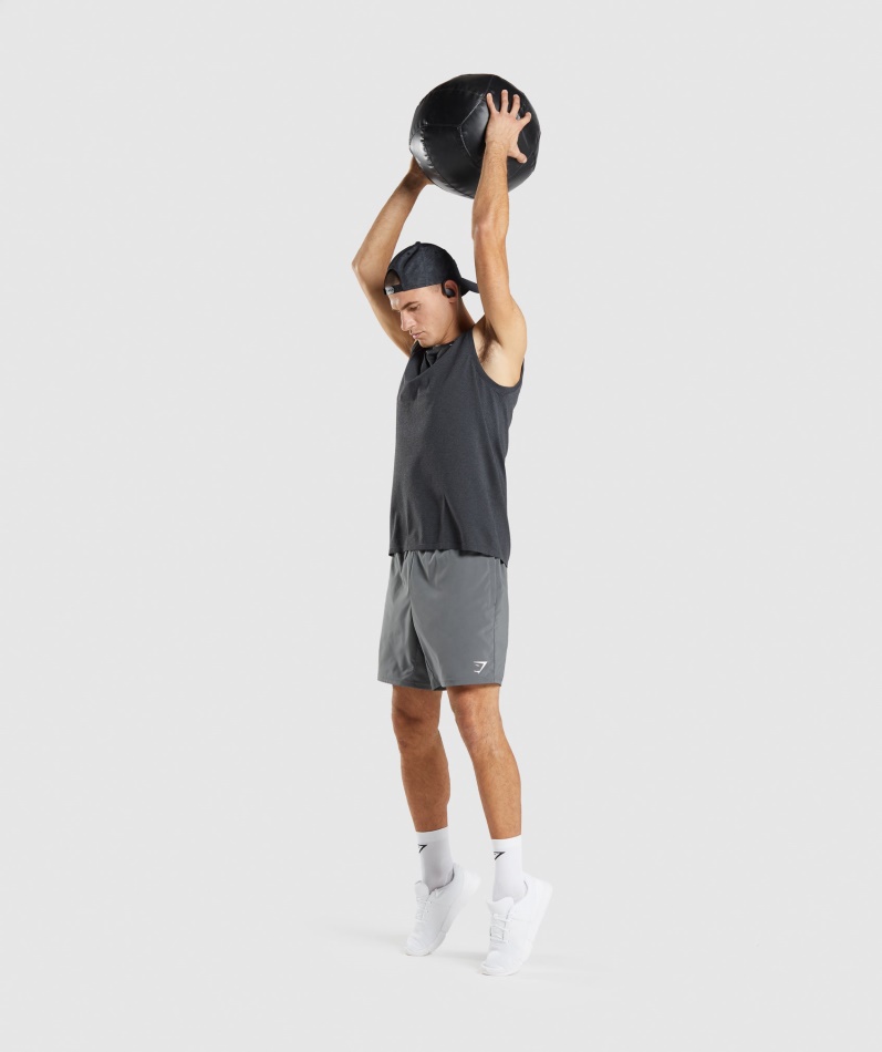 Gymshark Ankomst Sømløs Tank Svart Mergel