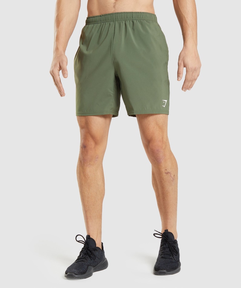 Gymshark Ankomst Shorts Kjerne Oliven
