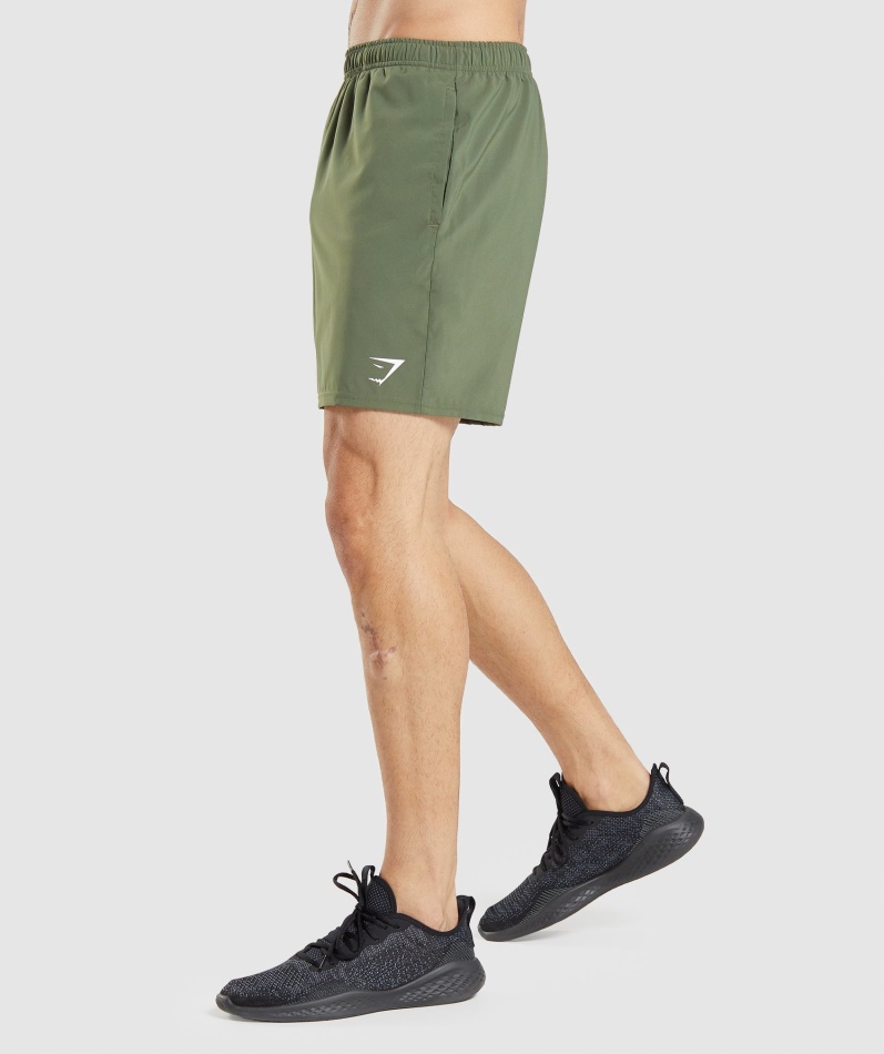Gymshark Ankomst Shorts Kjerne Oliven