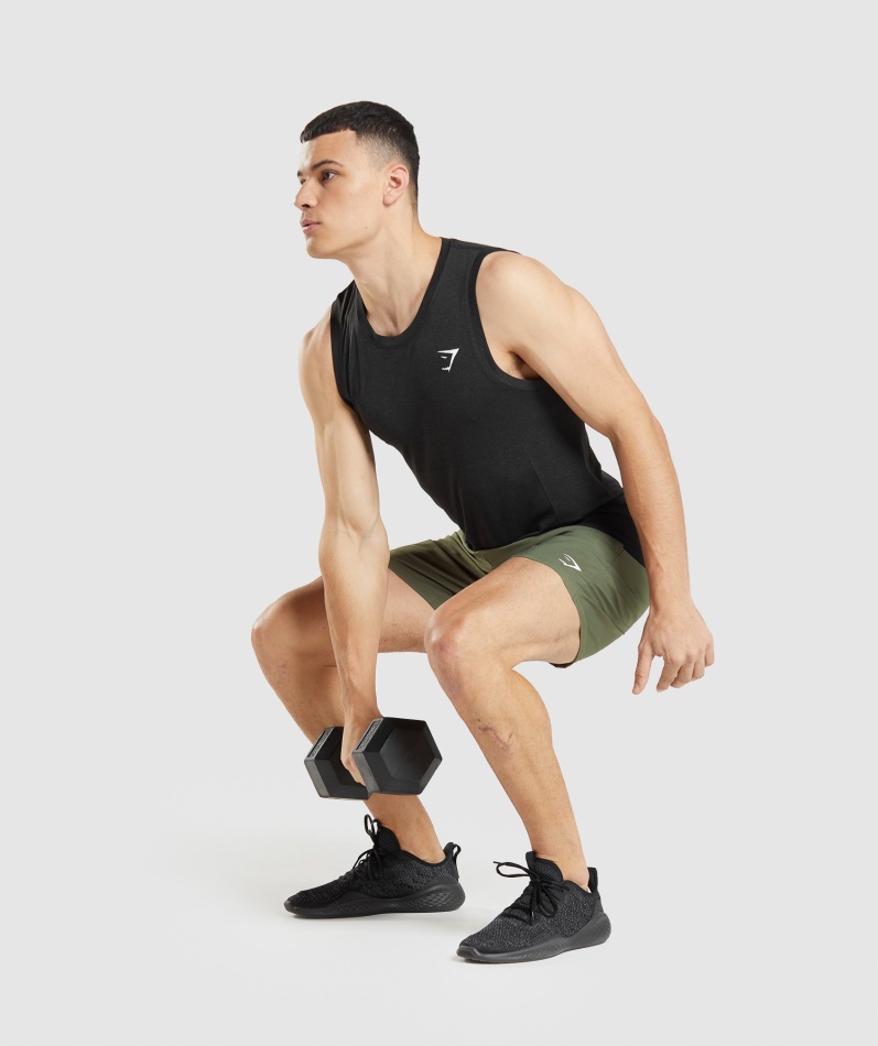 Gymshark Ankomst Shorts Kjerne Oliven