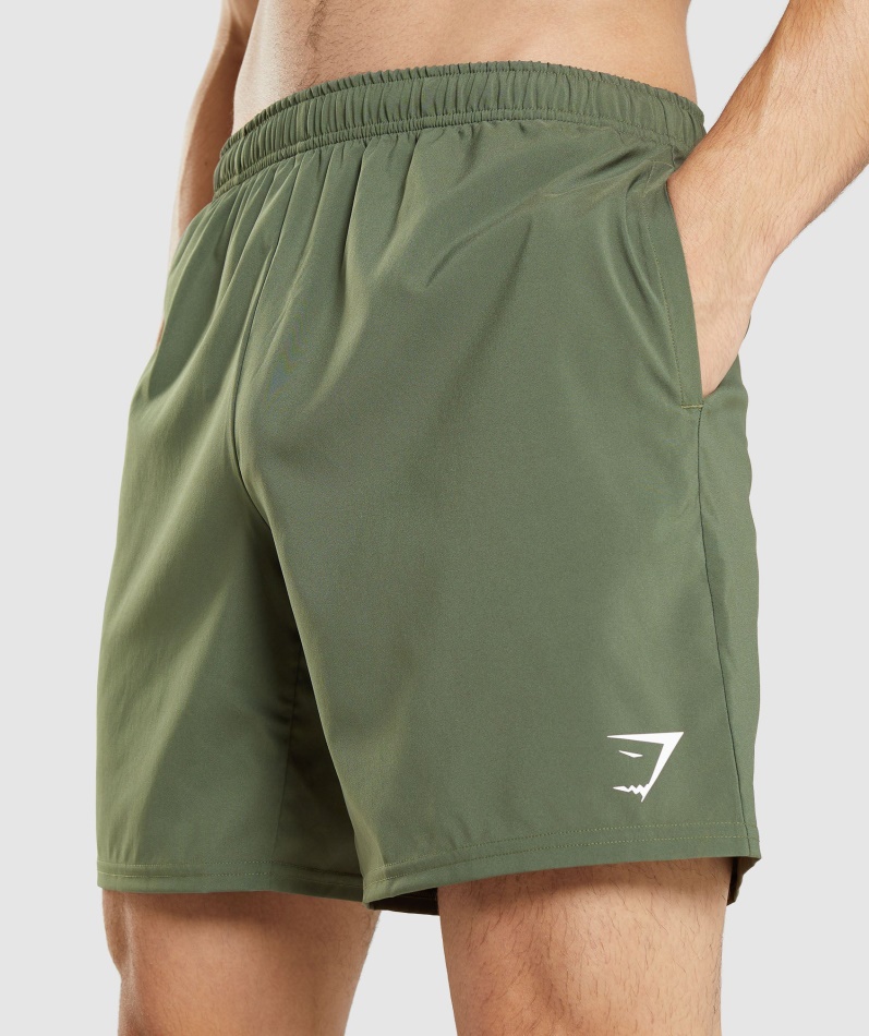 Gymshark Ankomst Shorts Kjerne Oliven