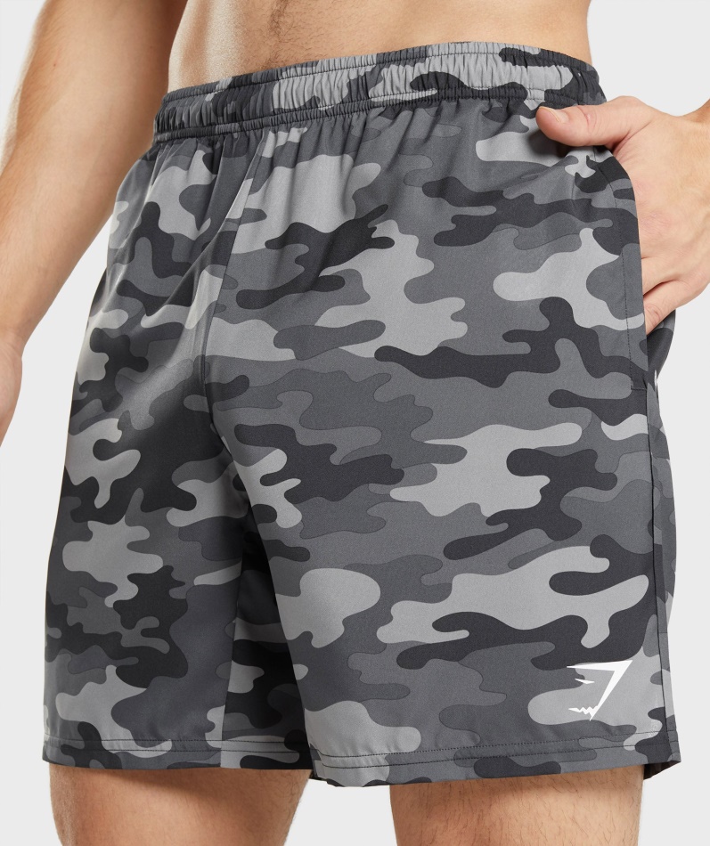 Gymshark Ankomst Shorts Grå Print