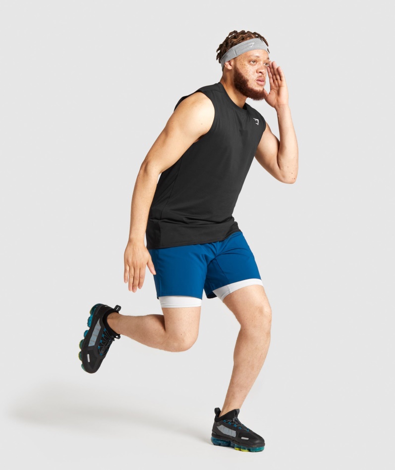 Gymshark Ankomst Shorts Bensinblå