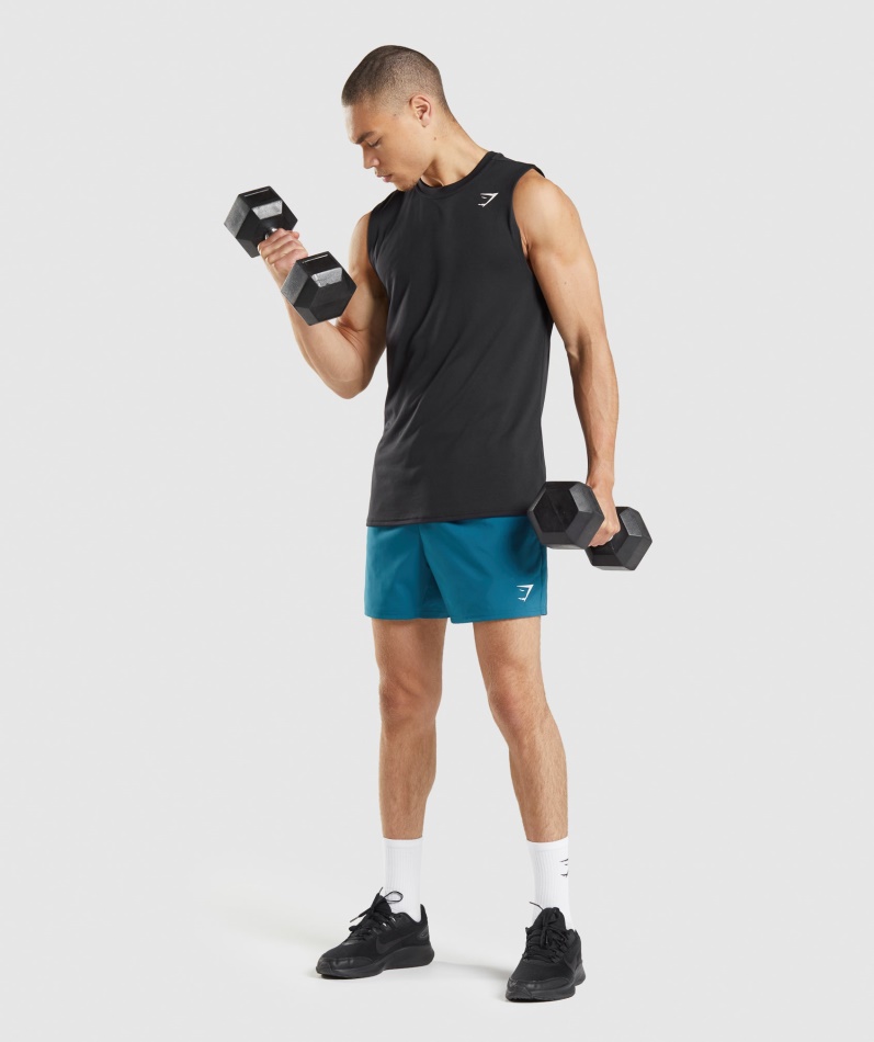 Gymshark Ankomst Ermeløs T-skjorte Svart