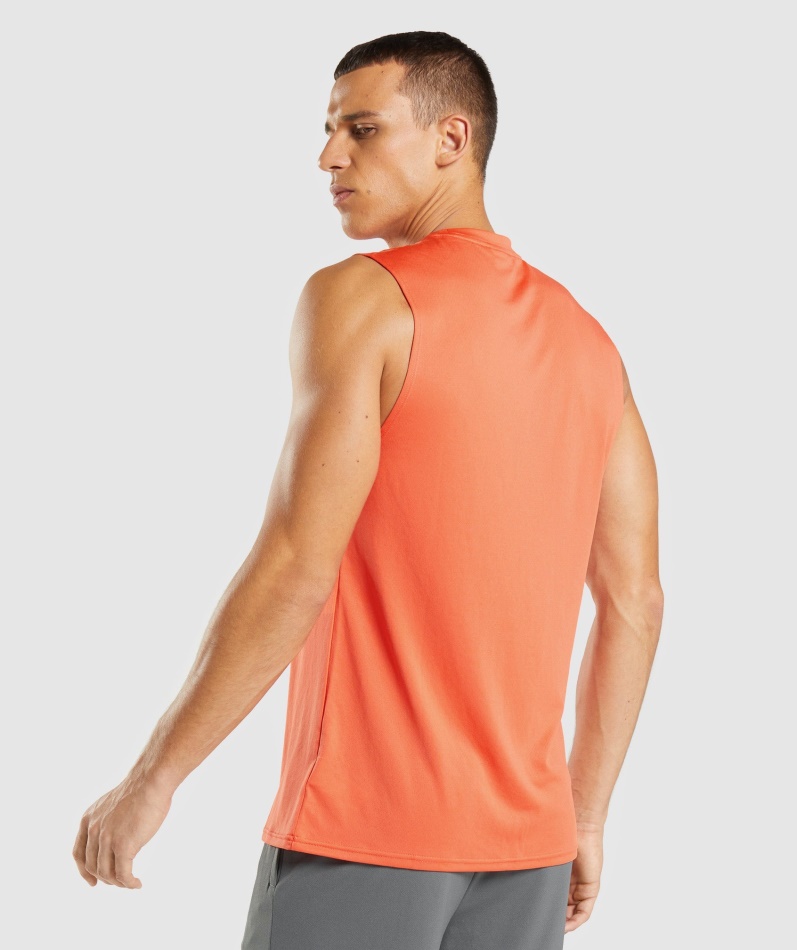 Gymshark Ankomst Ermeløs T-skjorte Papaya Oransje