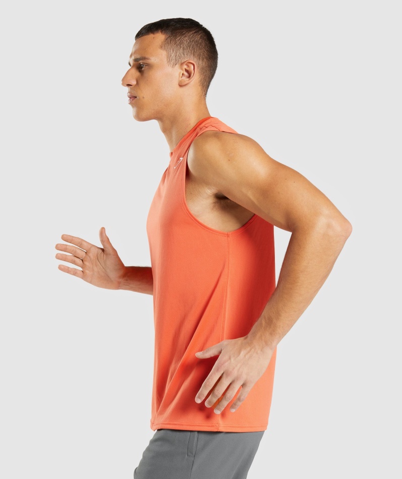 Gymshark Ankomst Ermeløs T-skjorte Papaya Oransje
