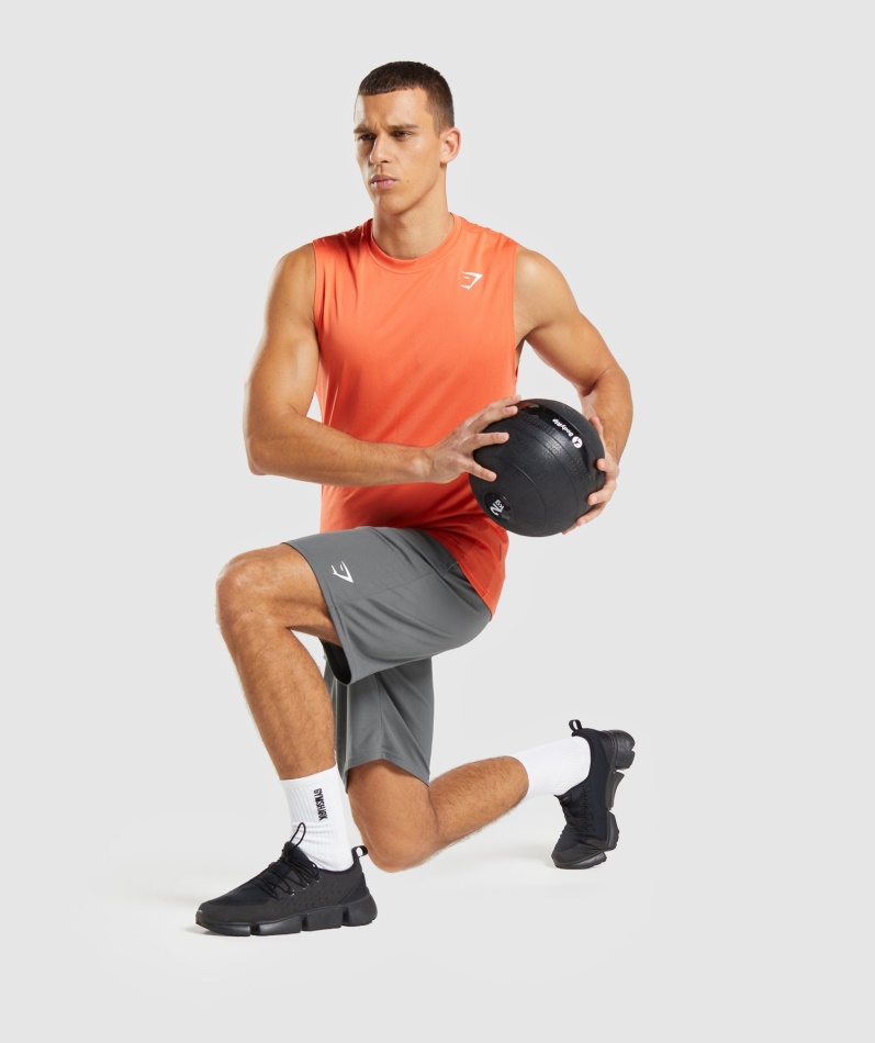 Gymshark Ankomst Ermeløs T-skjorte Papaya Oransje