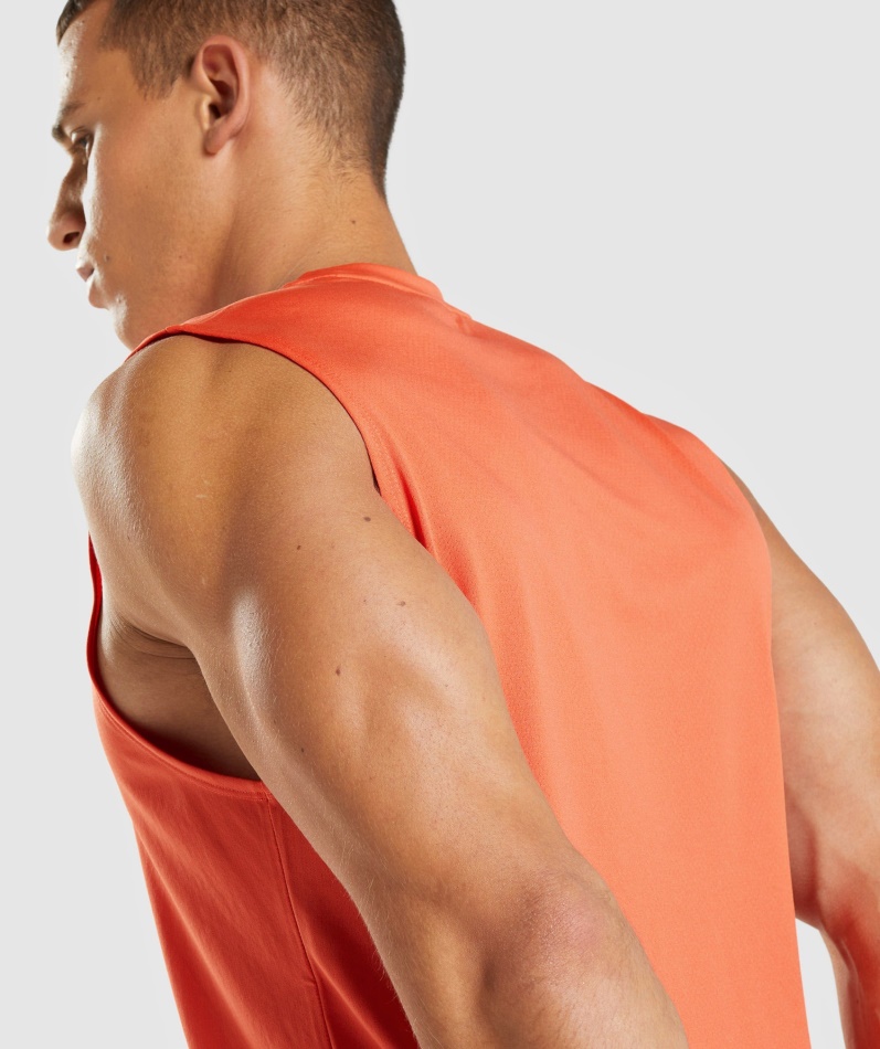 Gymshark Ankomst Ermeløs T-skjorte Papaya Oransje