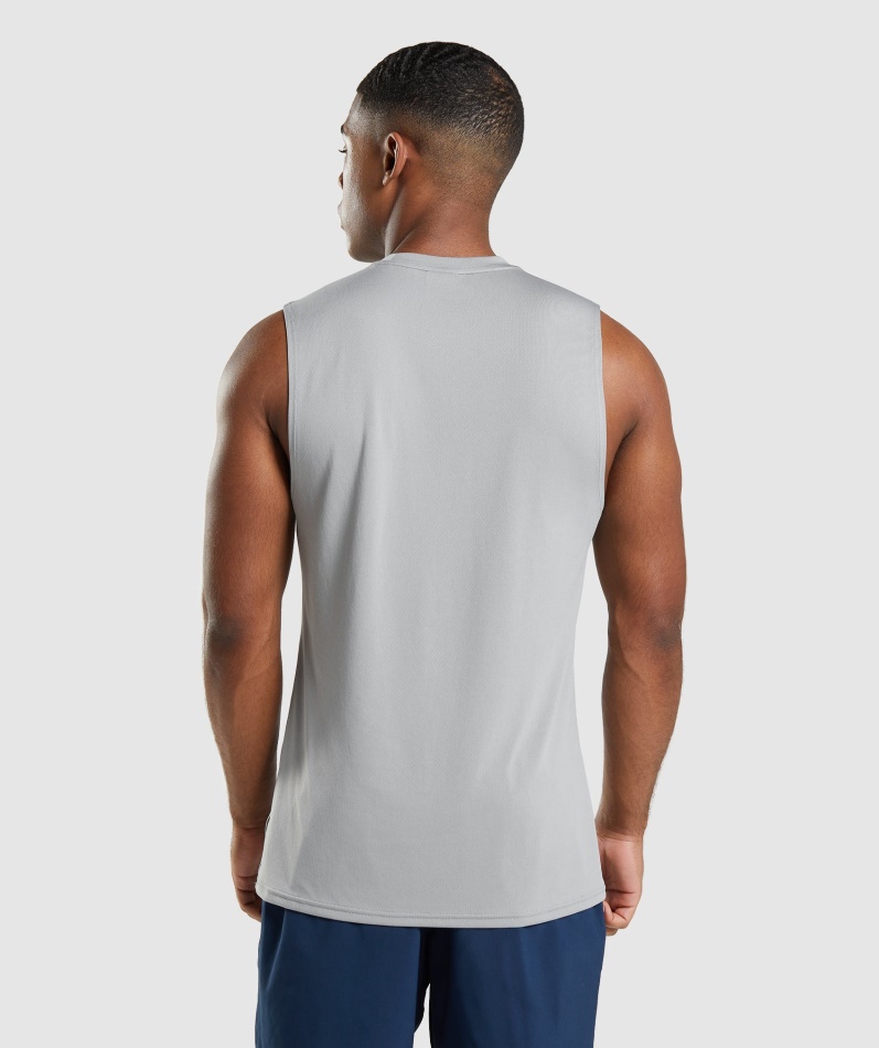 Gymshark Ankomst Ermeløs T-skjorte Smokey Grå