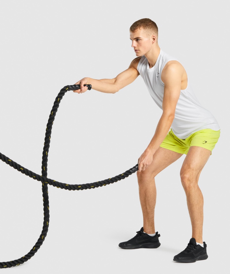 Gymshark Ankomst Ermeløs T-skjorte Hvit
