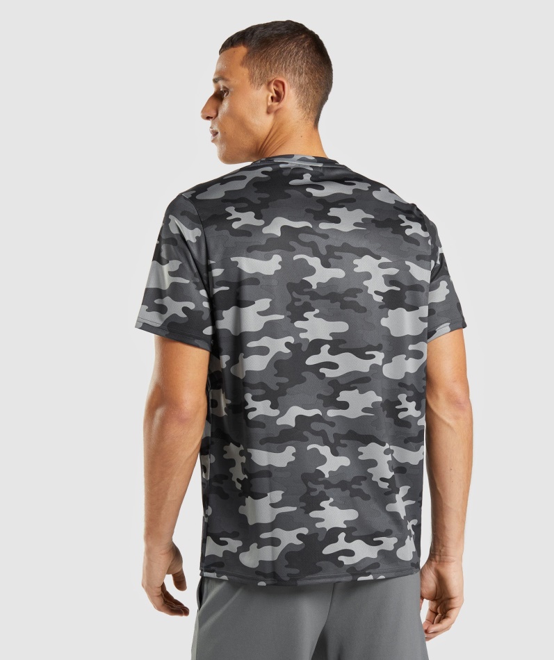 Gymshark Ankomst T-skjorte Grått Trykk