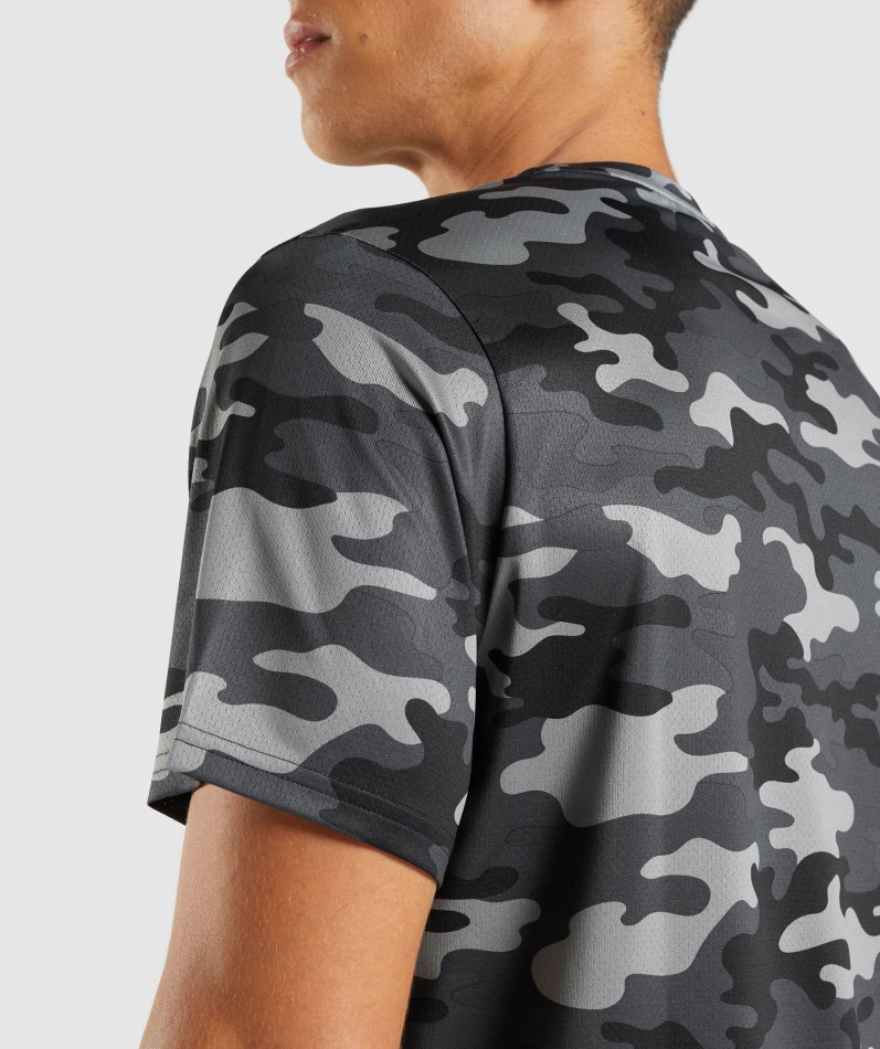 Gymshark Ankomst T-skjorte Grått Trykk