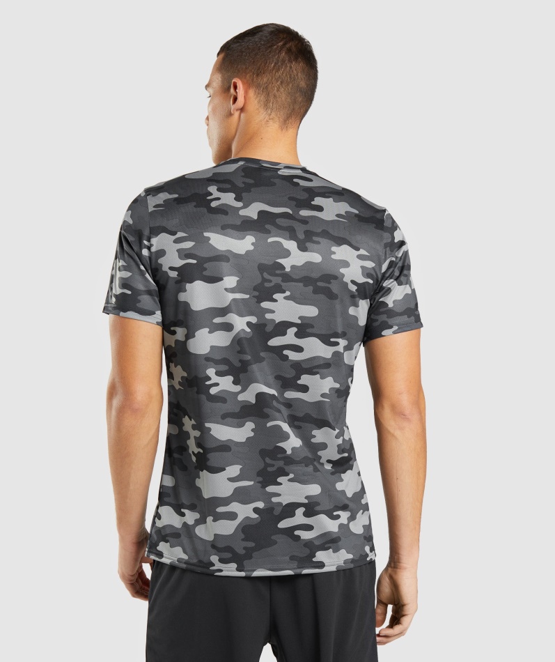 Gymshark Ankomst T-skjorte Herre Grått Trykk