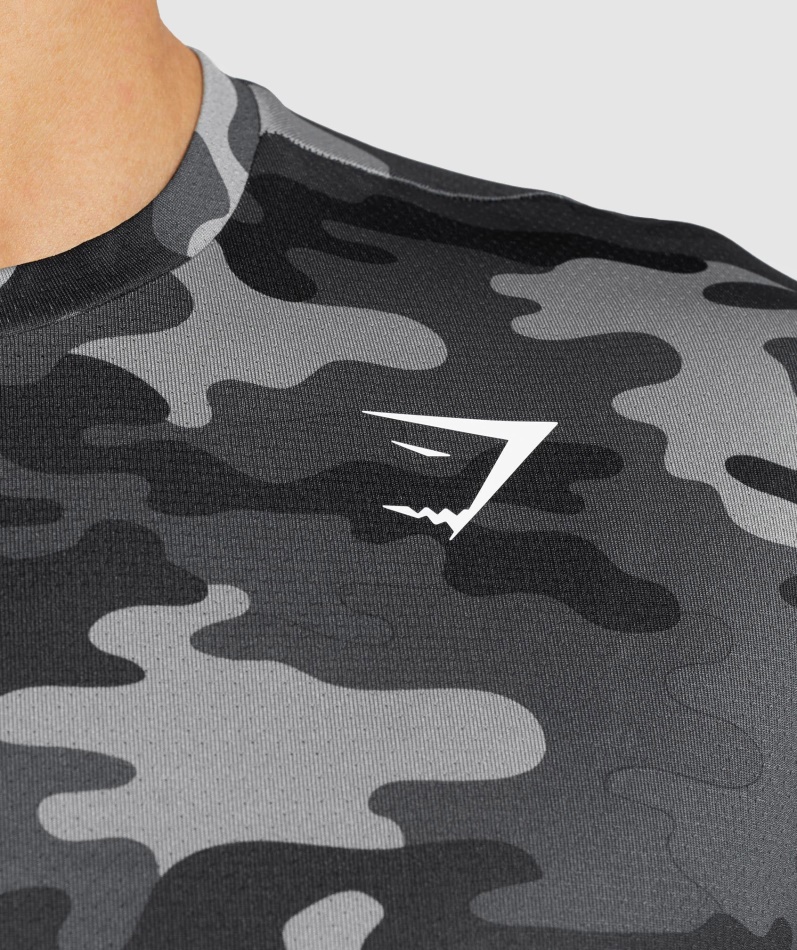 Gymshark Ankomst T-skjorte Herre Grått Trykk