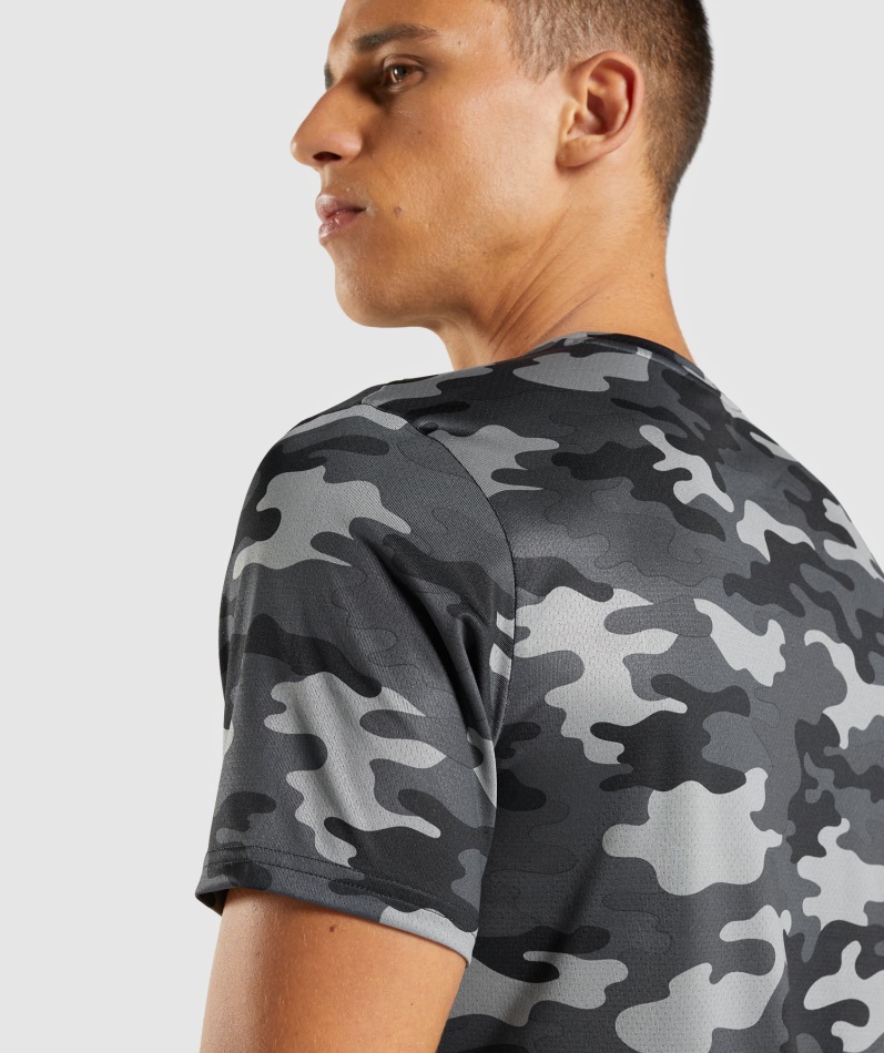 Gymshark Ankomst T-skjorte Herre Grått Trykk