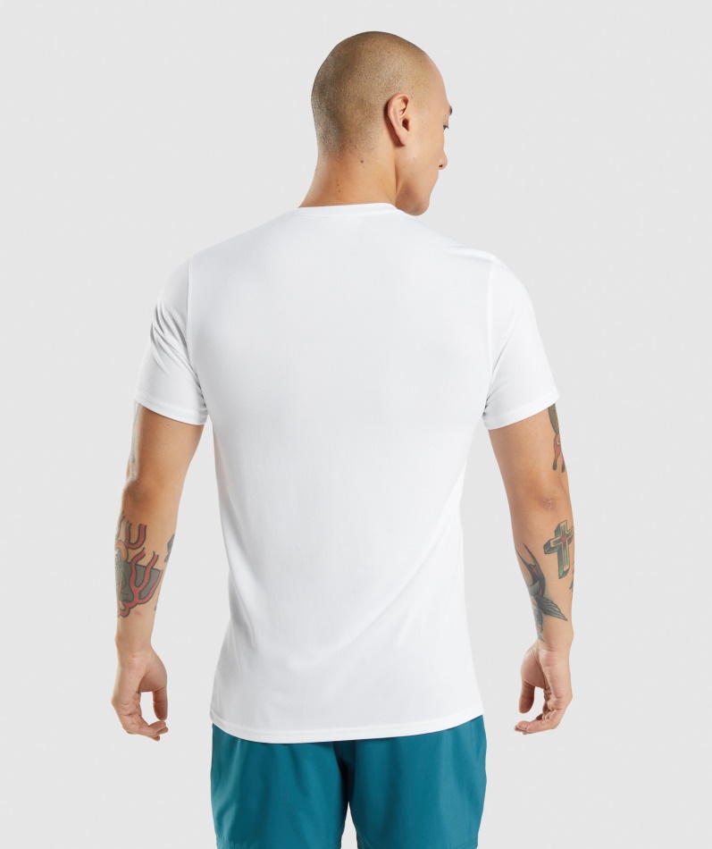 Gymshark Ankomst T-skjorte Hvit