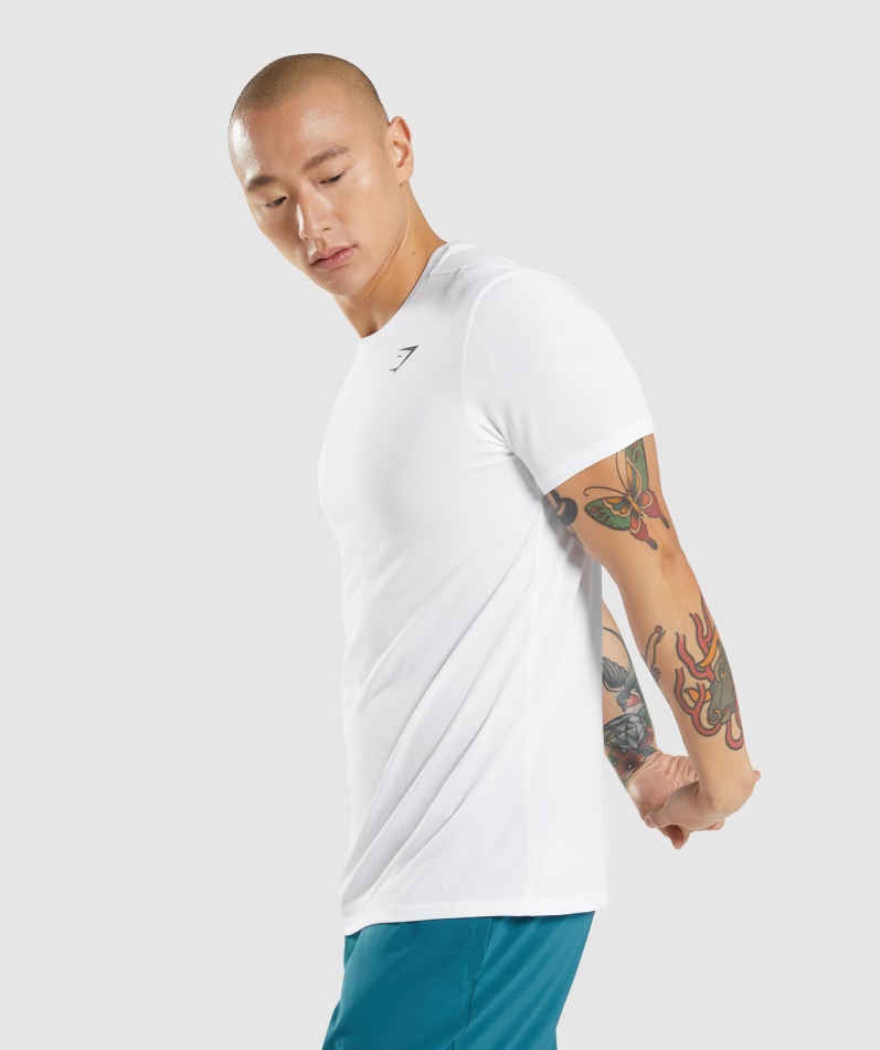 Gymshark Ankomst T-skjorte Hvit