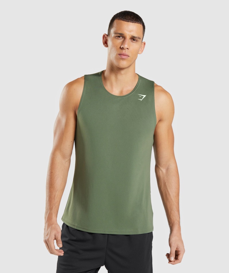 Gymshark Ankomst Tank Kjerne Oliven